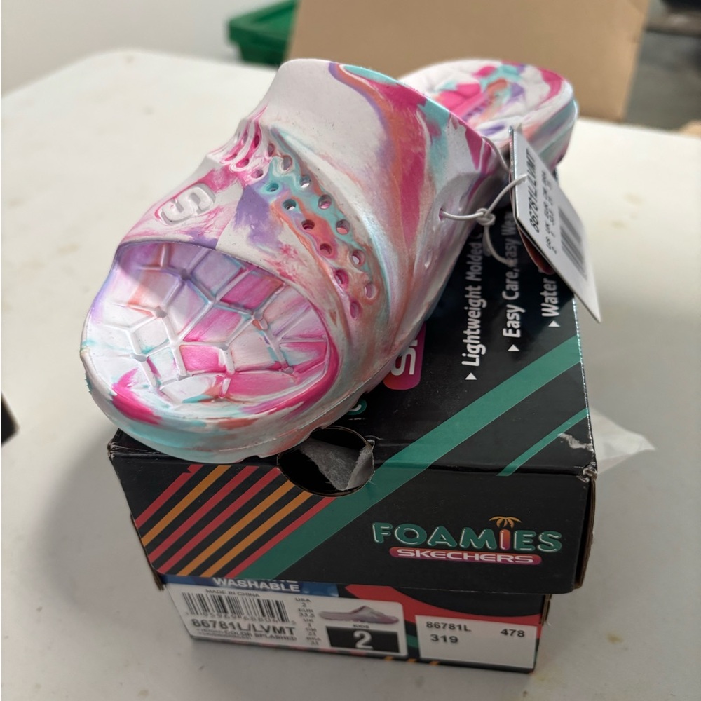 Skechers Kids Foamies Colorful Slide Sandals